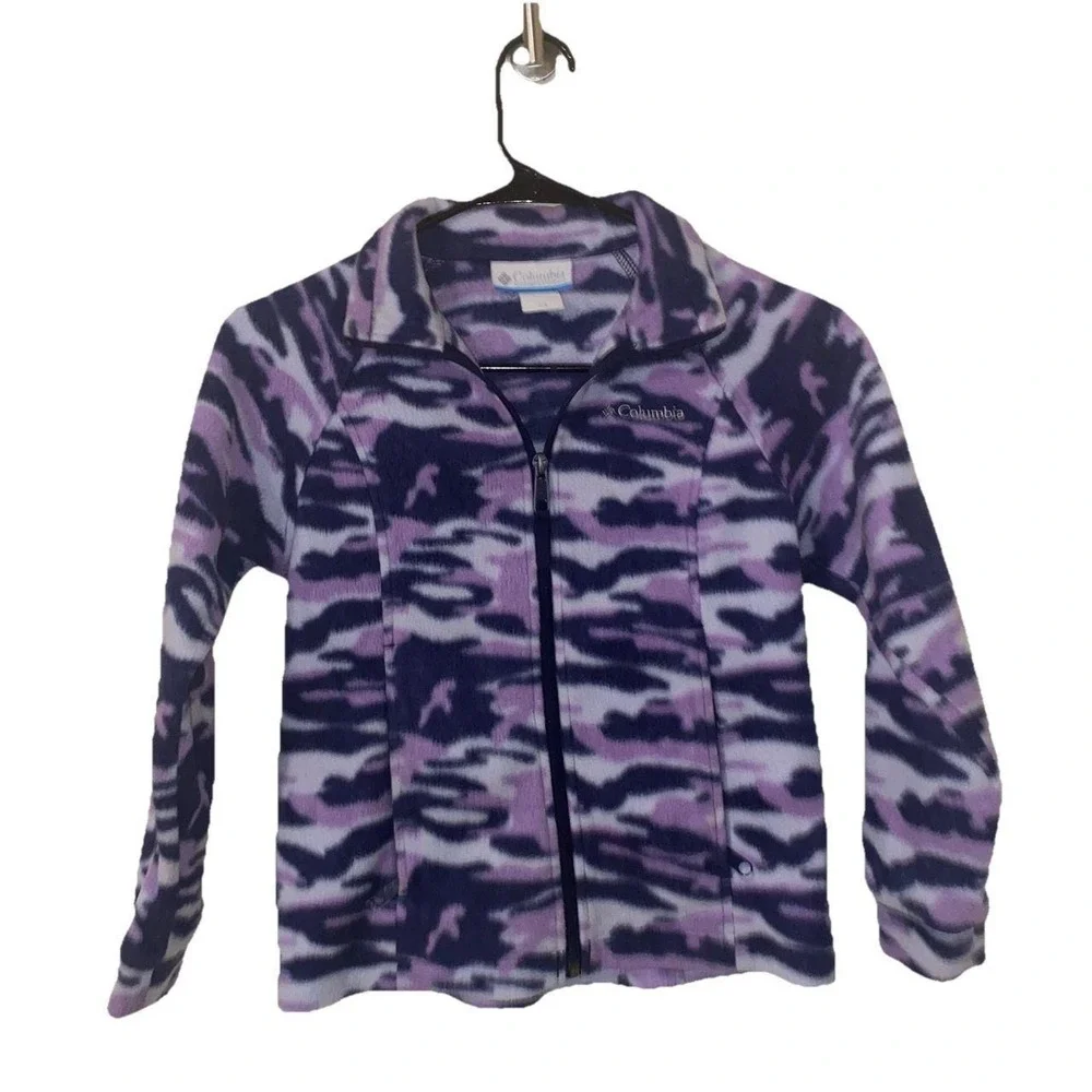 Columbia Jacket Girls Outerwear Camo Size 7/8 Full Zip
